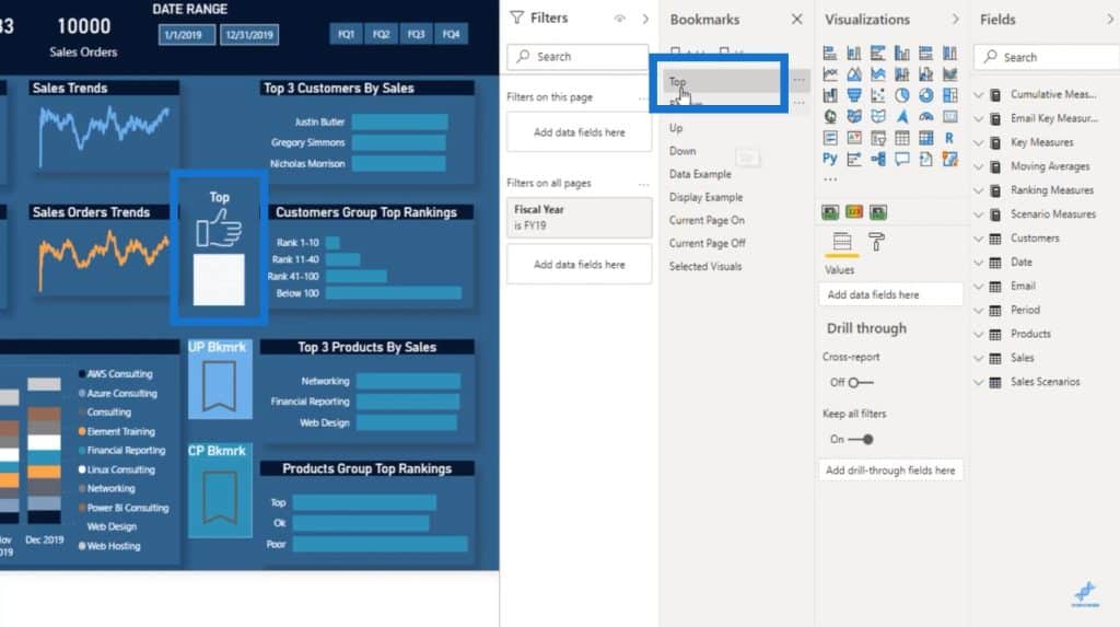 bookmark in Power BI