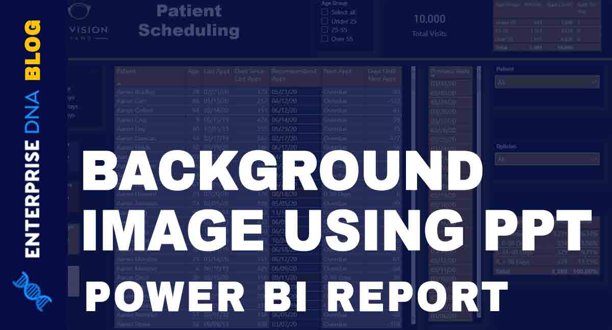 Power bi page background color info