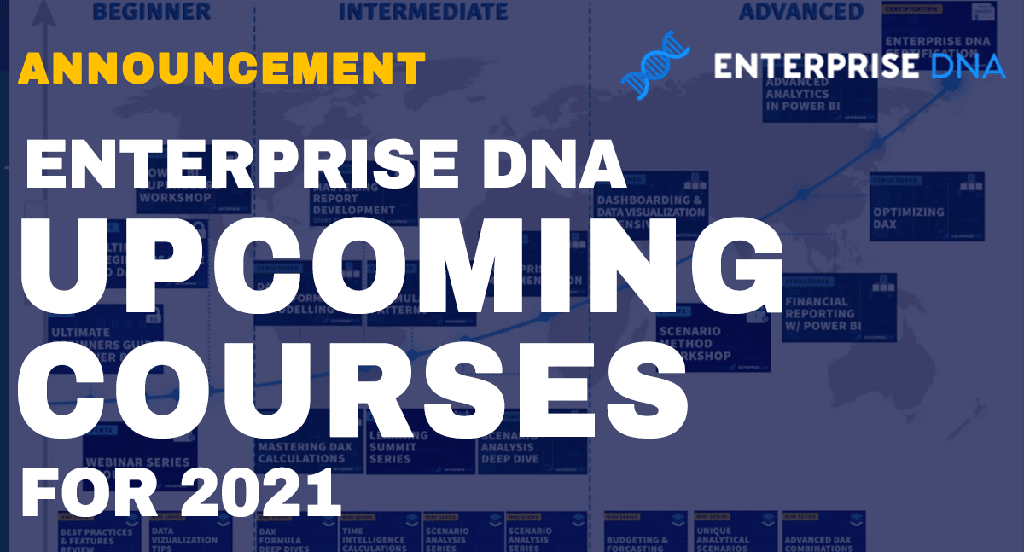 Enterprise DNA Upcoming Courses for 2021