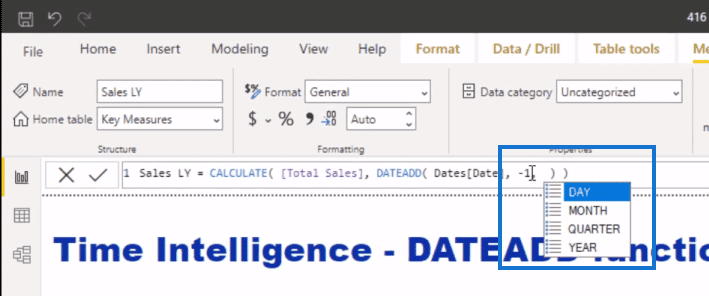 Power BI DATEADD