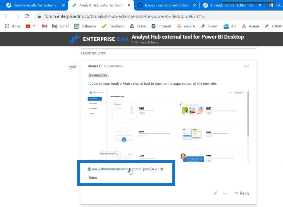 external tools Power BI