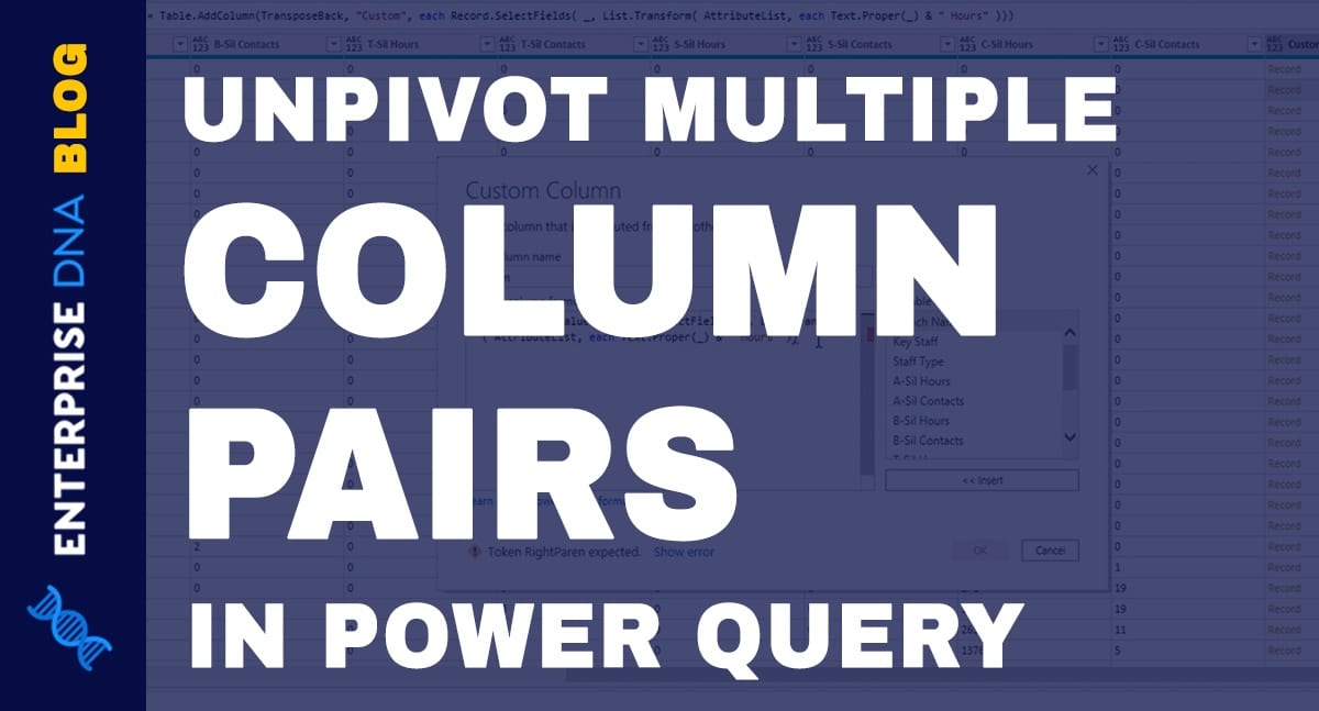 Unpivot Multiple Columns Dynamically In Power BI