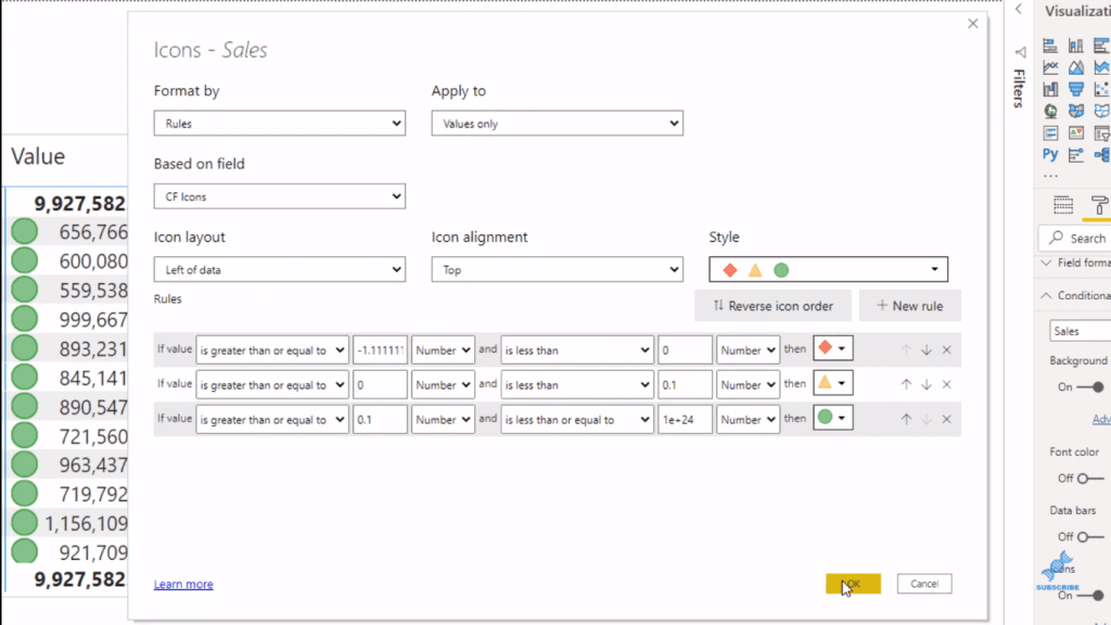 conditional formatting