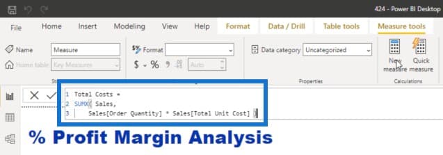 calculate percentage margin