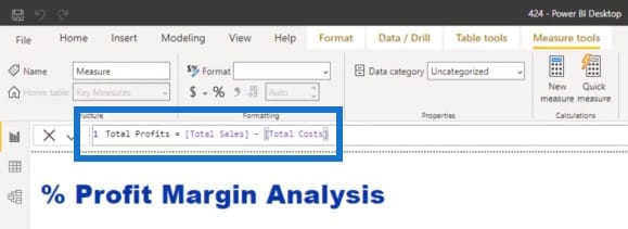 calculate percentage margin