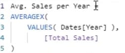 calculate average sales