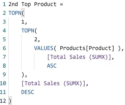 DAX calculations in Power BI