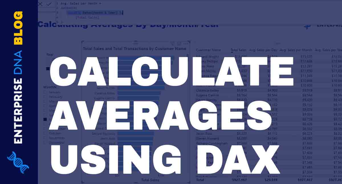 Calculate Average Sales In Power BI