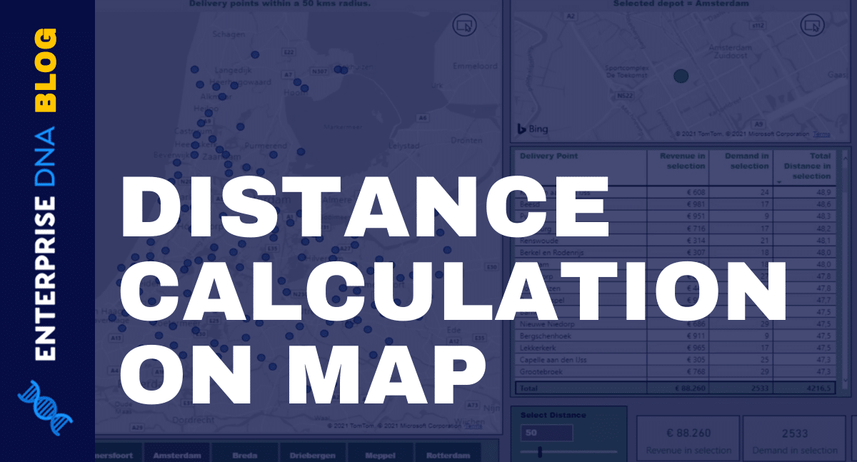 Distance Calculation On Map | Power BI Geospatial Analysis