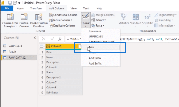 Power Query Table