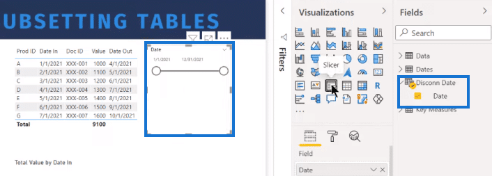 table visual in power bi