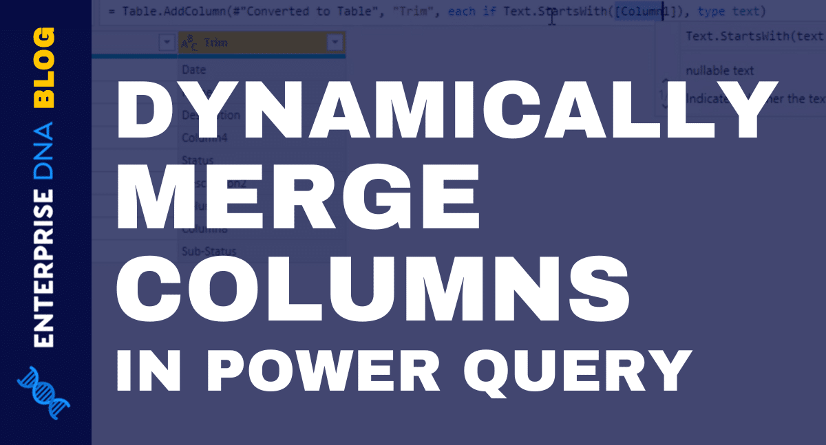 how to dynamically merge columns in a power query table post image