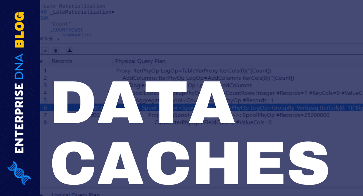 Data Caches In A DAX Calculation