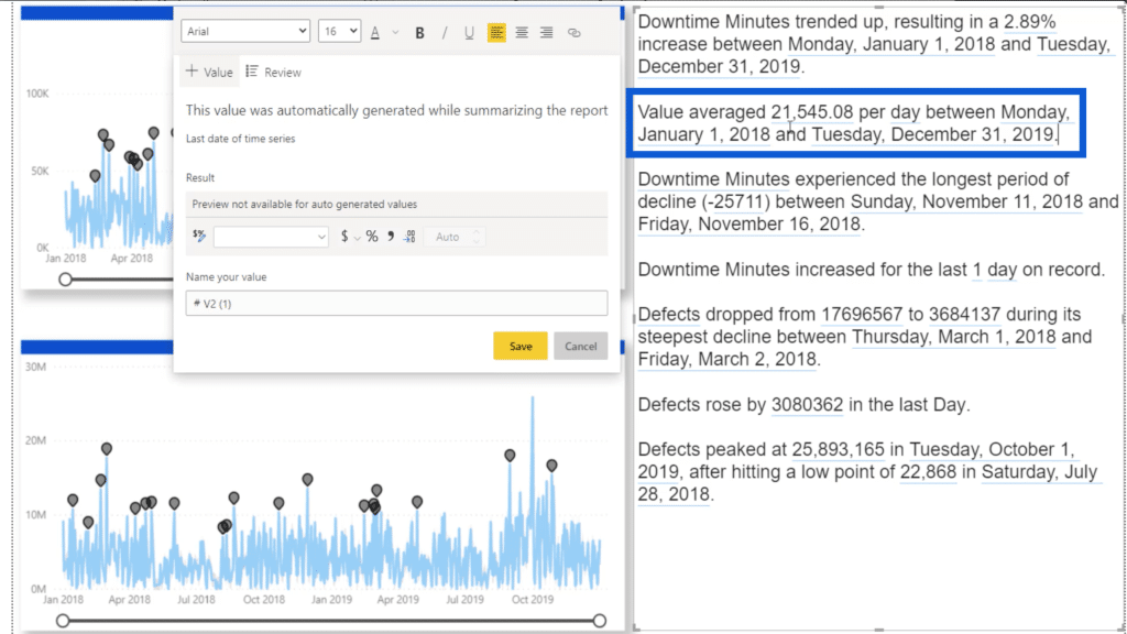 anomaly detection in Power BI