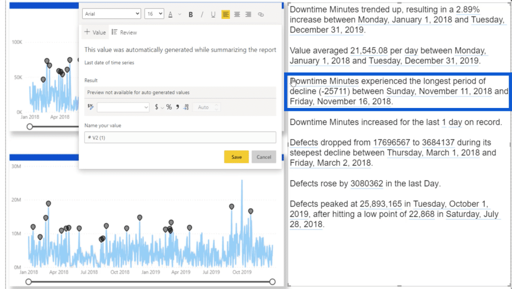 anomaly detection in Power BI