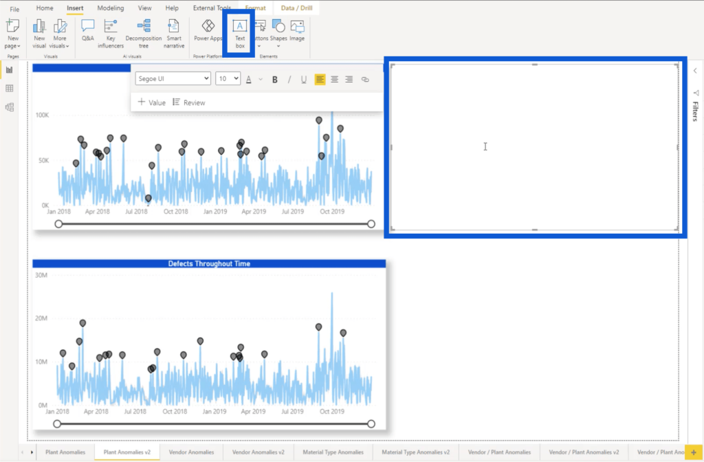 anomaly detection in Power BI