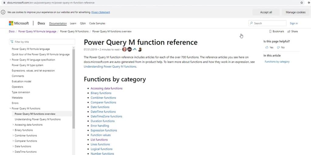 power query features
