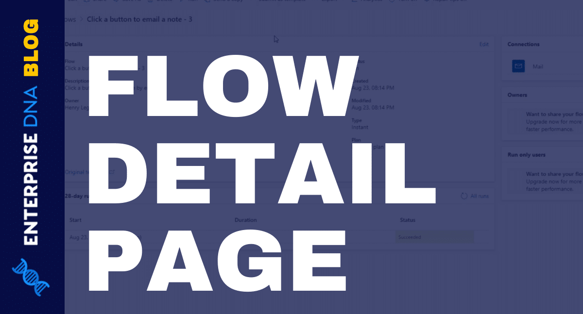 Flow Diagrams And Flow Detail Page In Power Automate