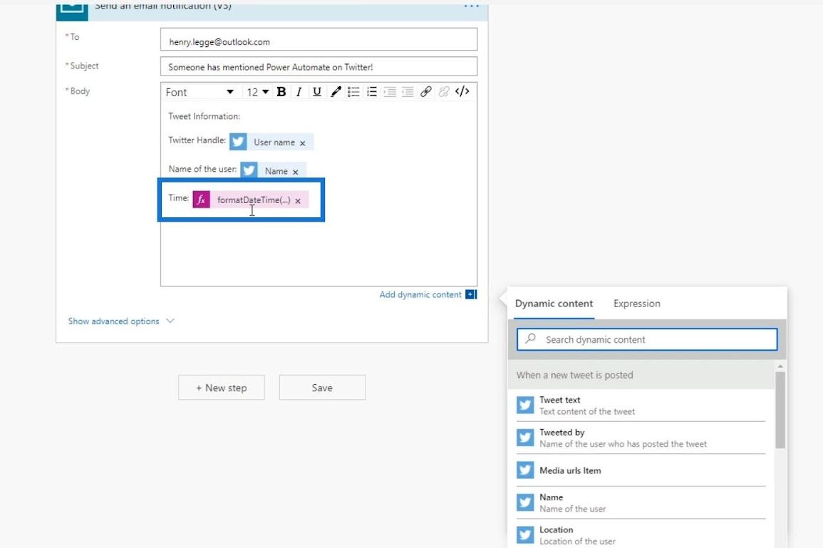 Power automate expressions