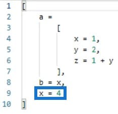 nested expressions