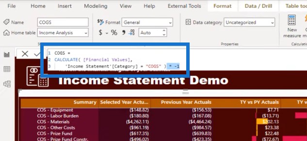 power bi financial dashboard