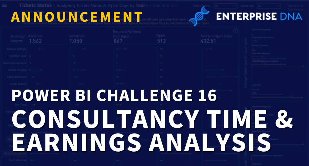 Power BI Challenge 16 – Consultancy Time and Earnings Analysis