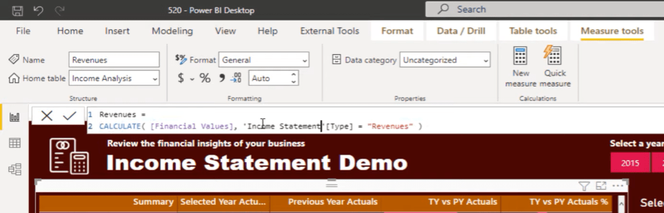 power bi financial dashboard