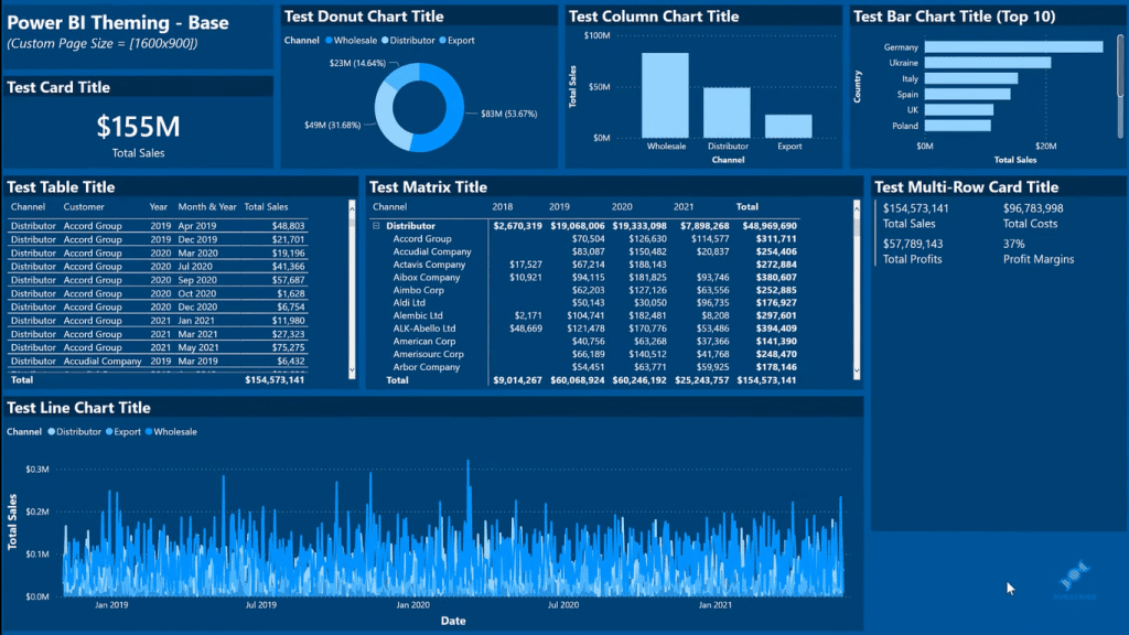 power bi theming