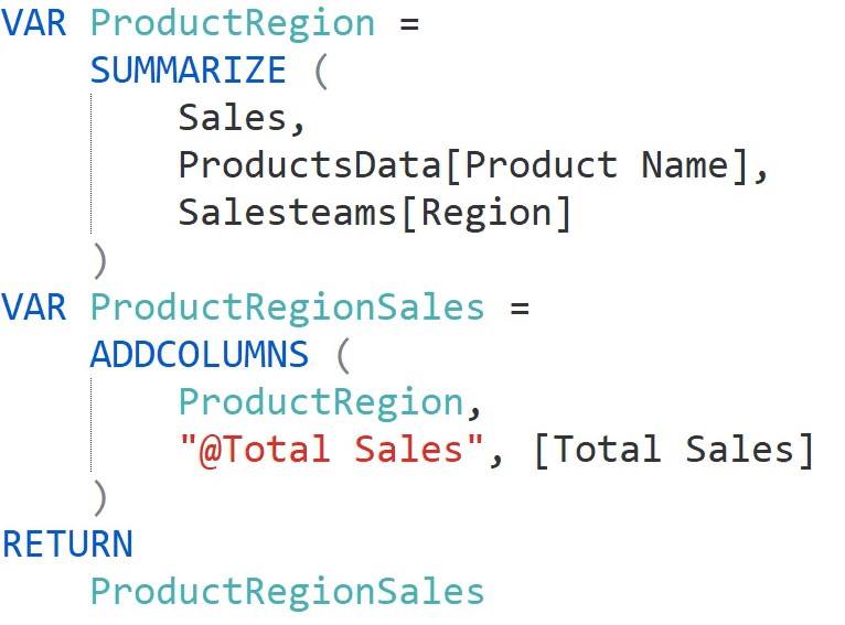 calculated table