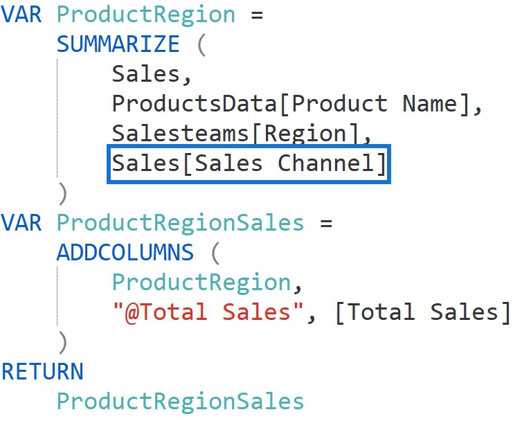 calculated table