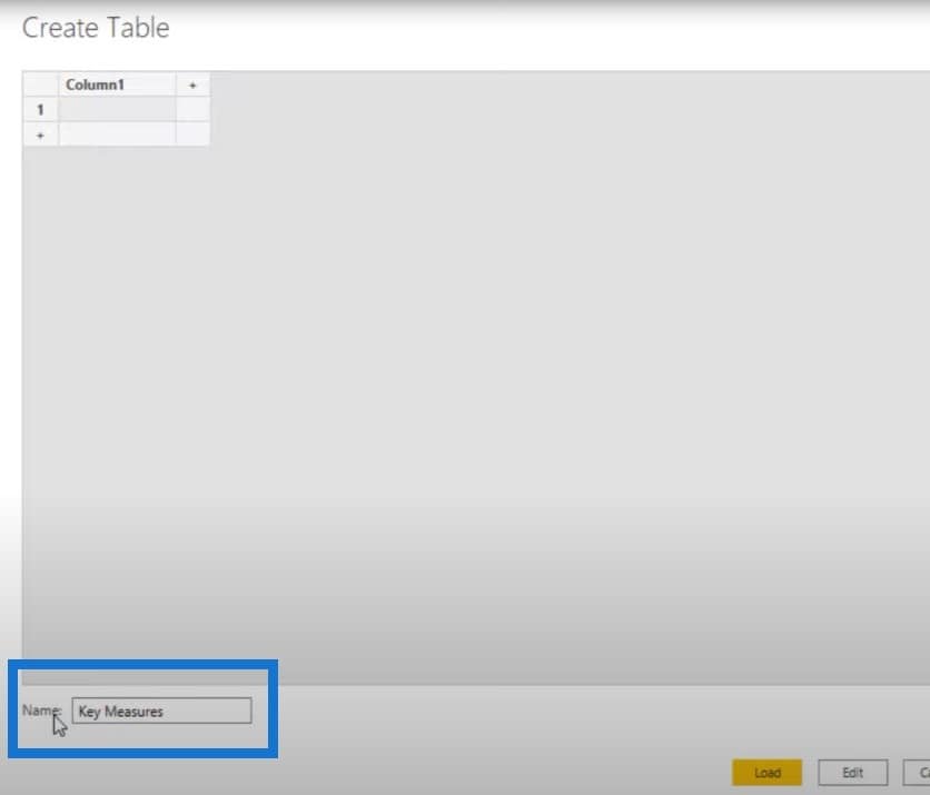 enter data in Power BI