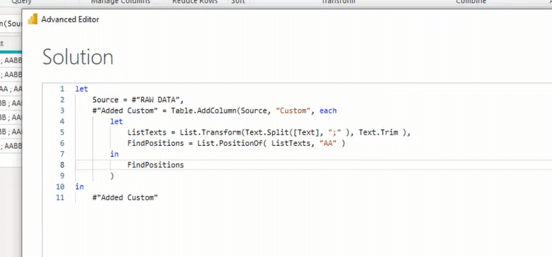 power query advanced editor