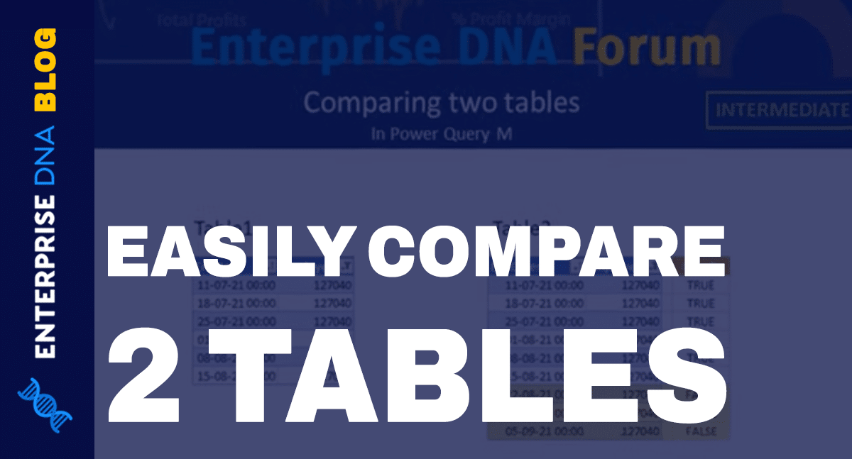 Comparing Tables In Power Query | Power BI Tutorial