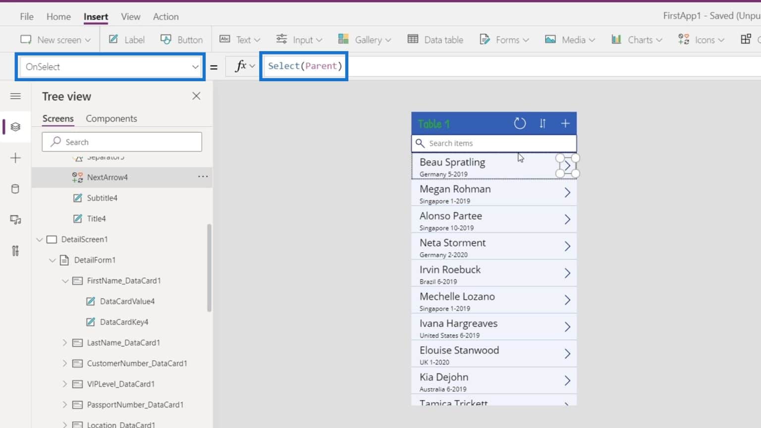 PowerApps Navigation Context Overview – Master Data Skills + AI