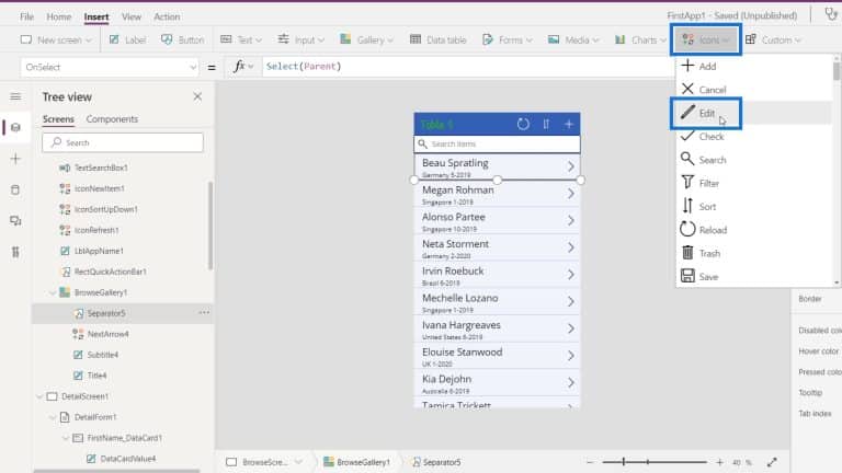 PowerApps Navigation Context Overview – Master Data Skills + AI