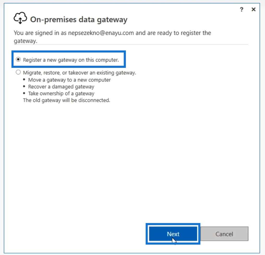 on-premises data gateway