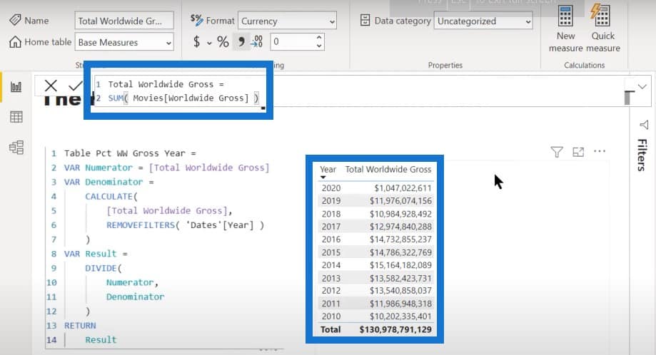 DAX optimization