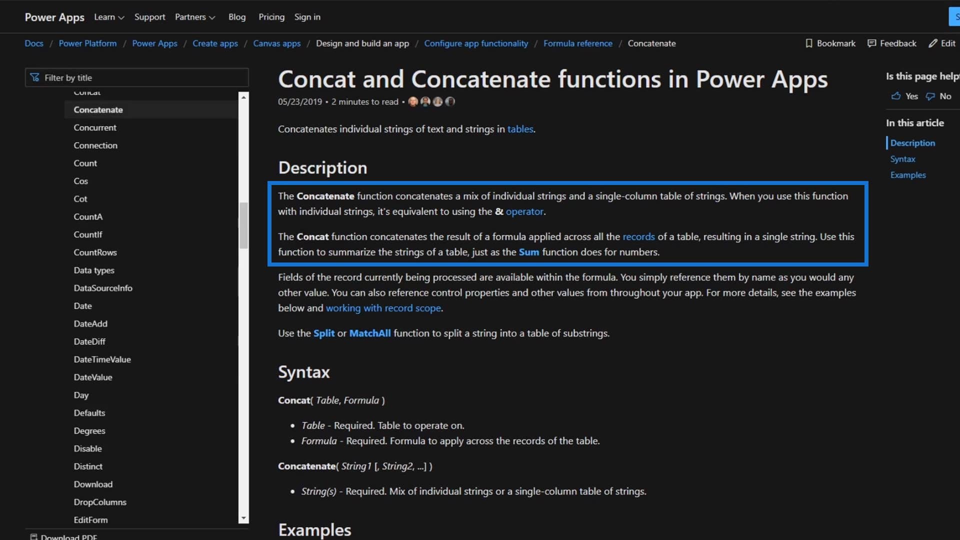 PowerApps Functions And Formulas | An Introduction – Master Data Skills ...