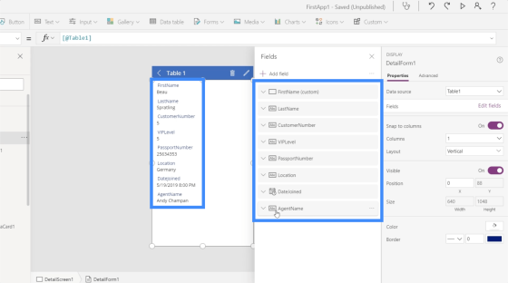 Power Apps Forms And Data Cards In The Detail Screen – Master Data ...