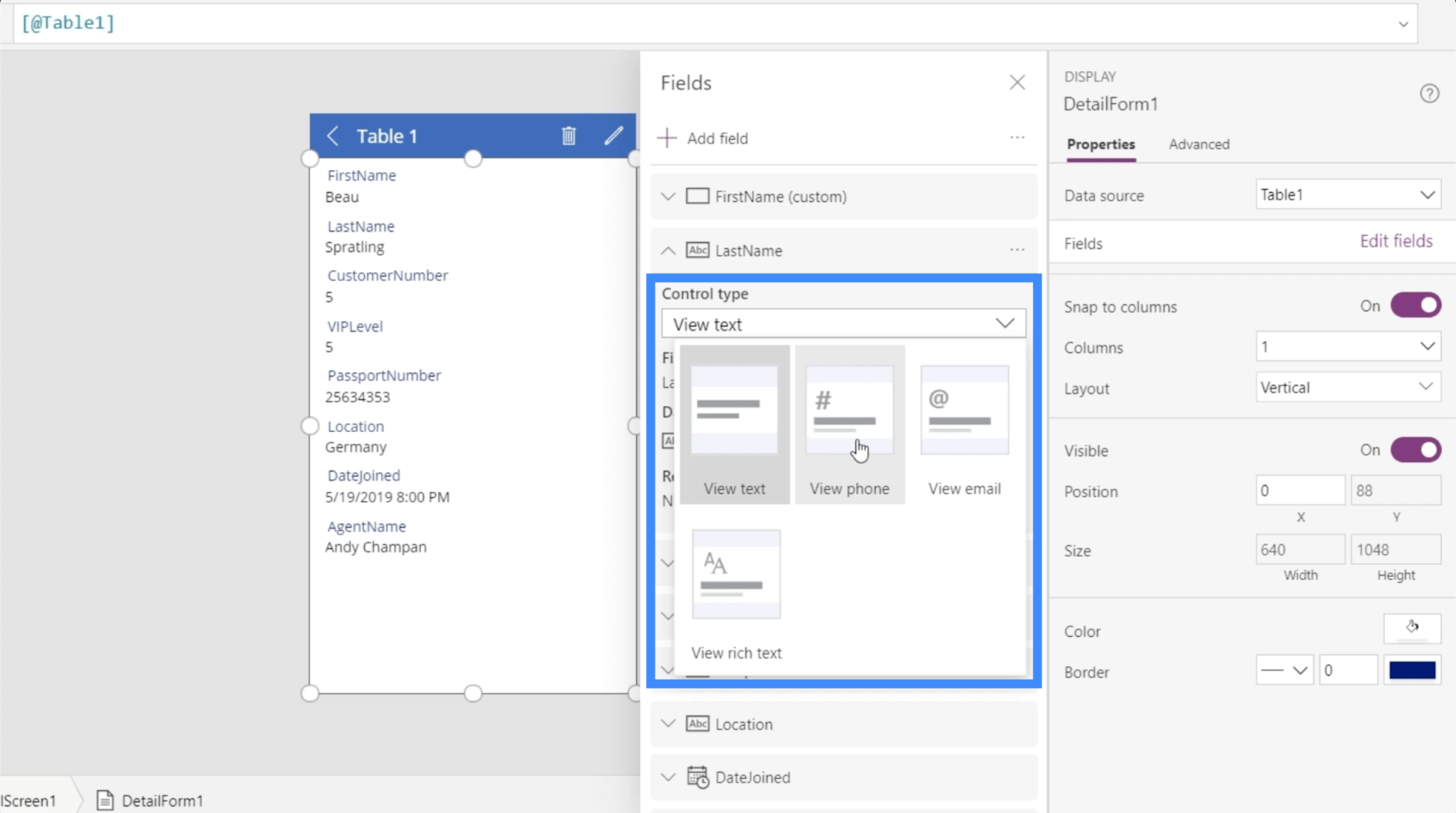 Power Apps Forms And Data Cards In The Detail Screen – Master Data ...