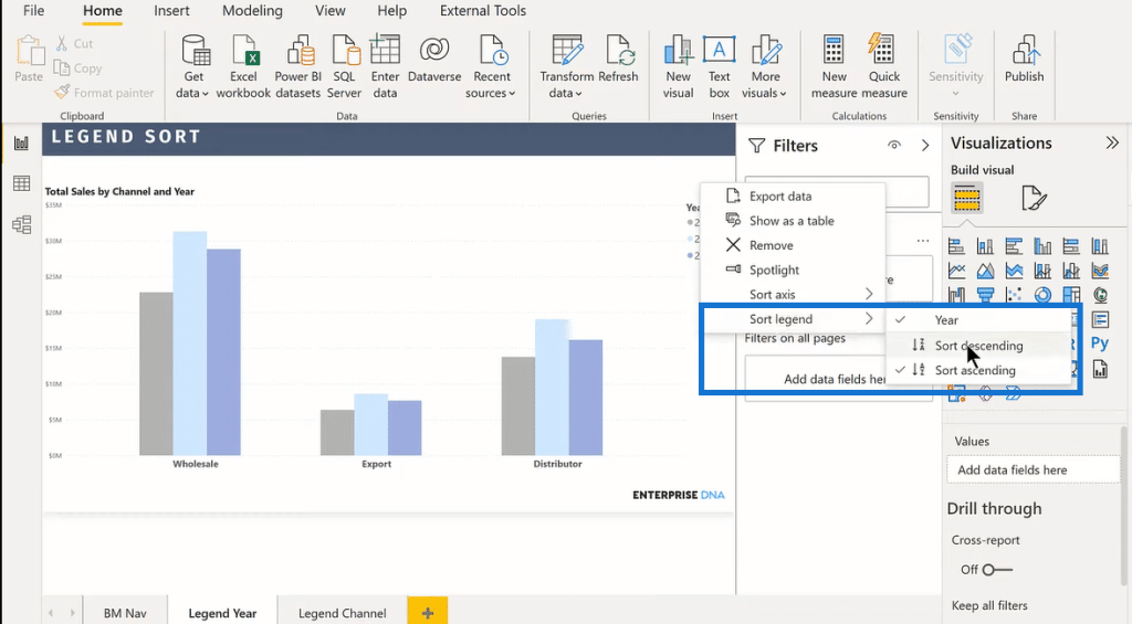 sort legend power bi