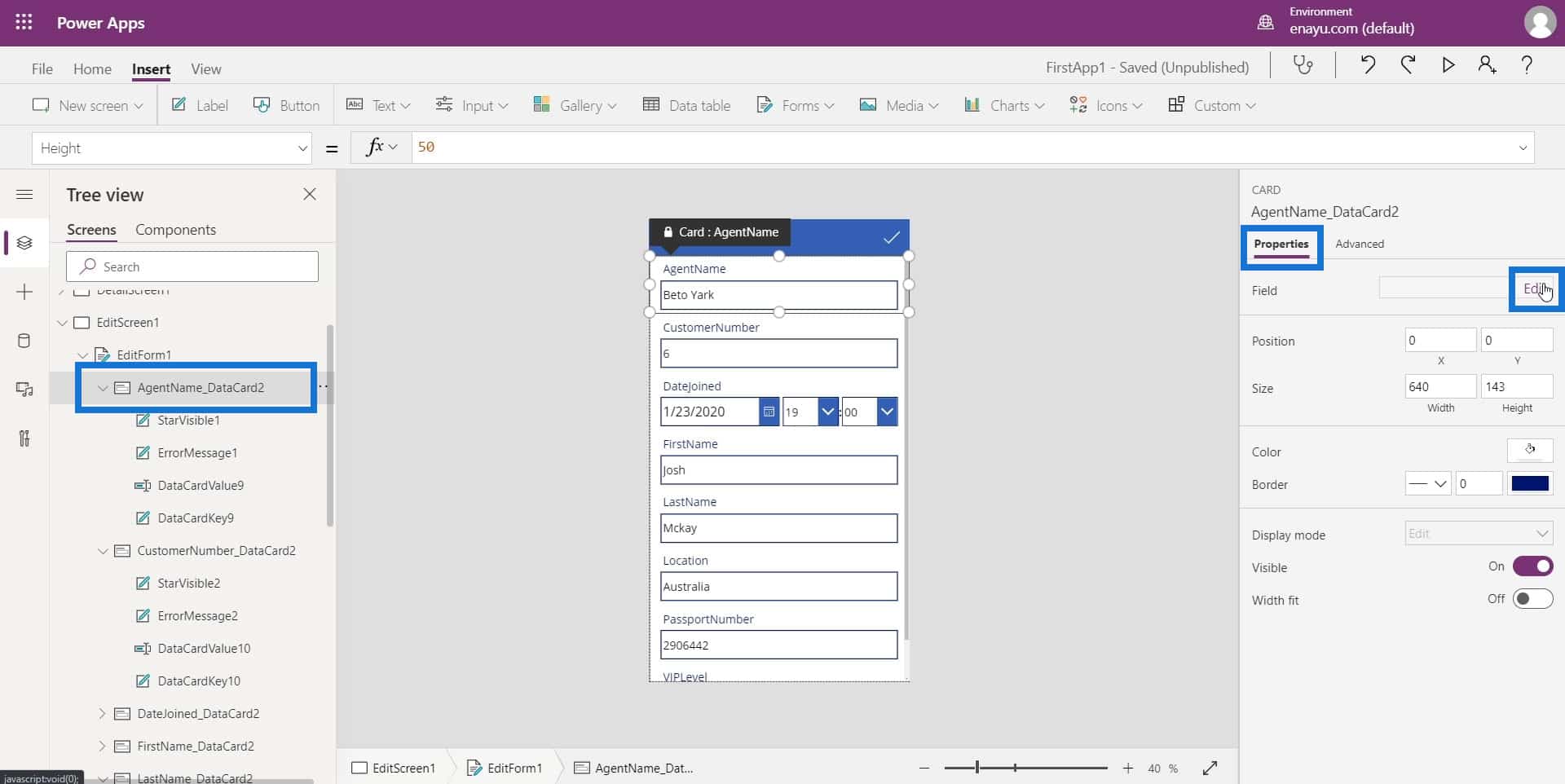 PowerApps Screen: Editing And Updating – Master Data Skills + AI