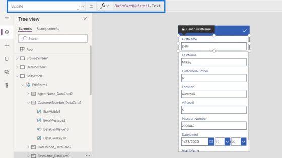 PowerApps Screen: Editing And Updating – Master Data Skills + AI