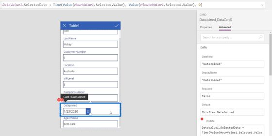 PowerApps Screen: Editing And Updating