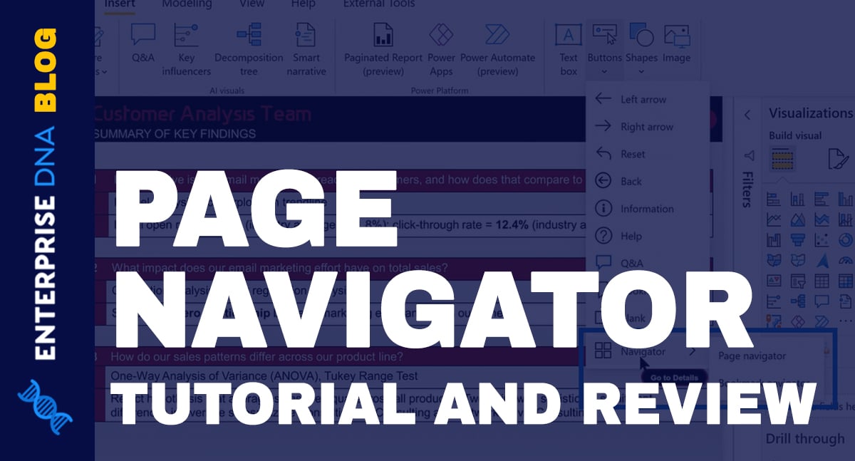 Power BI Page Navigation Updates, Tutorial, & Review