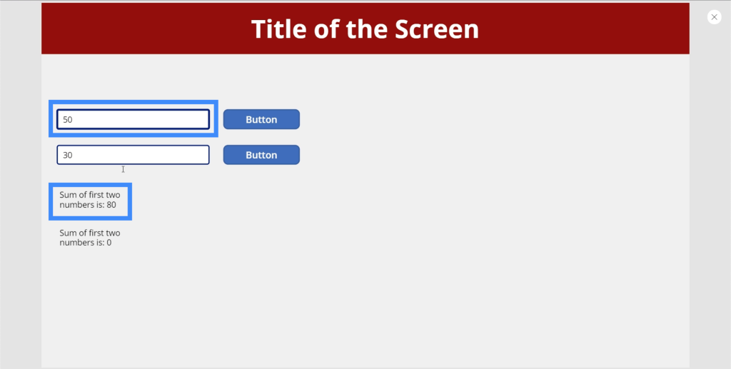 powerapps variables