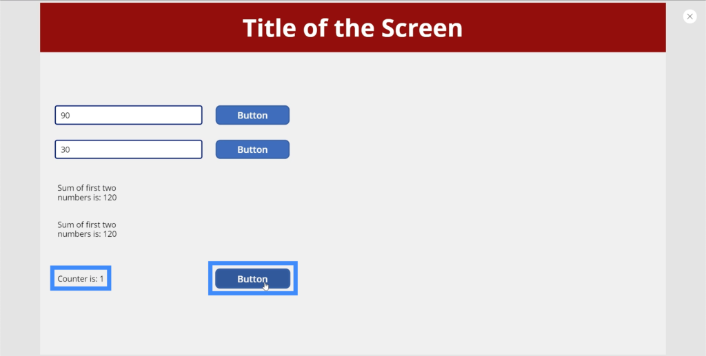 powerapps variables