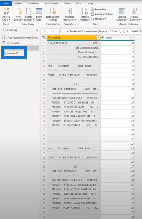 Microsoft power query