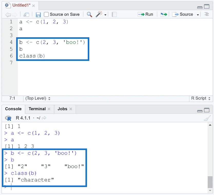 create vectors in R