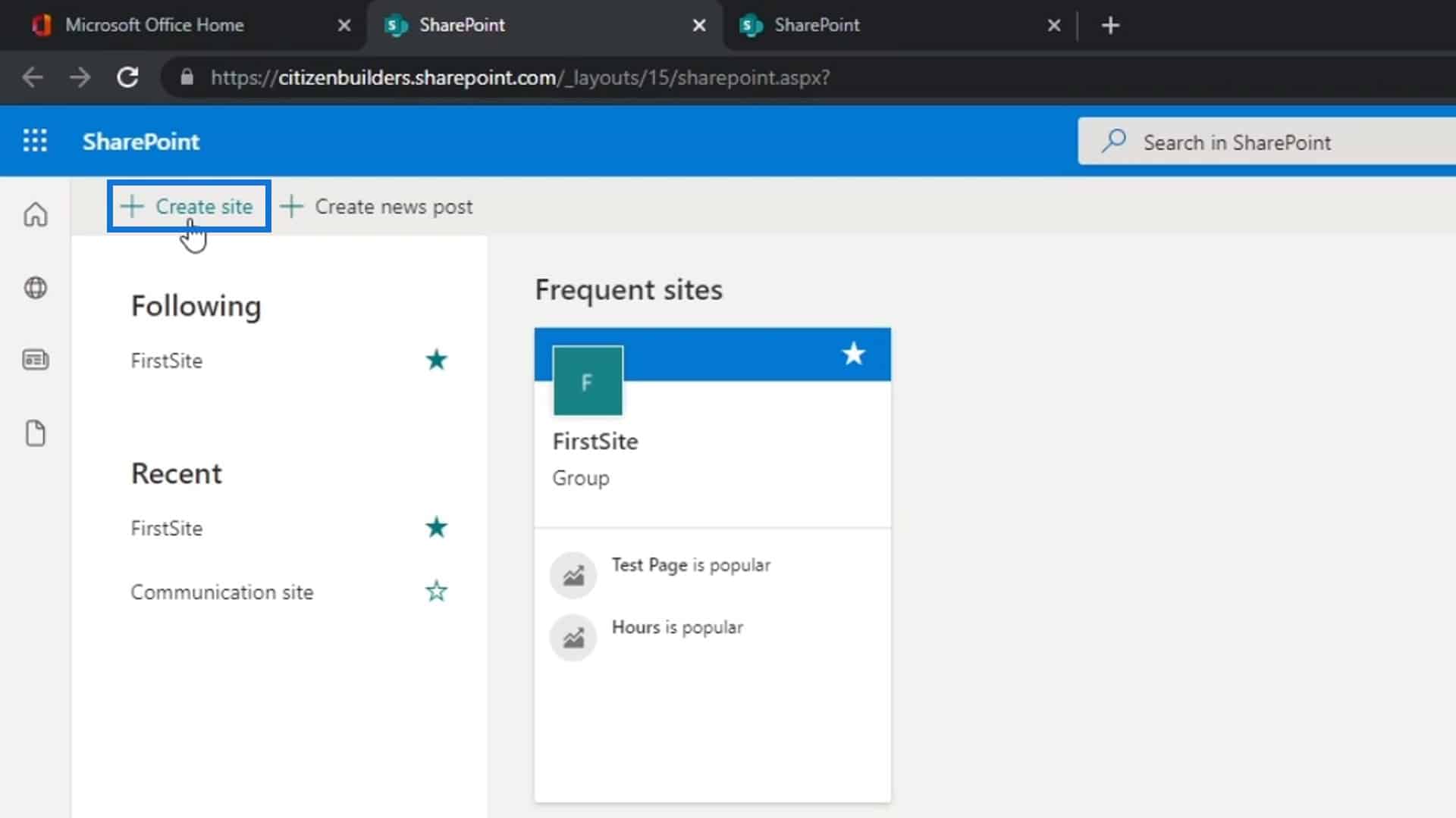 SharePoint Tutorial: Creating A New Site – Master Data Skills + AI